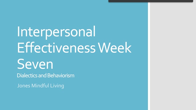Interpersonal Week Seven PDF