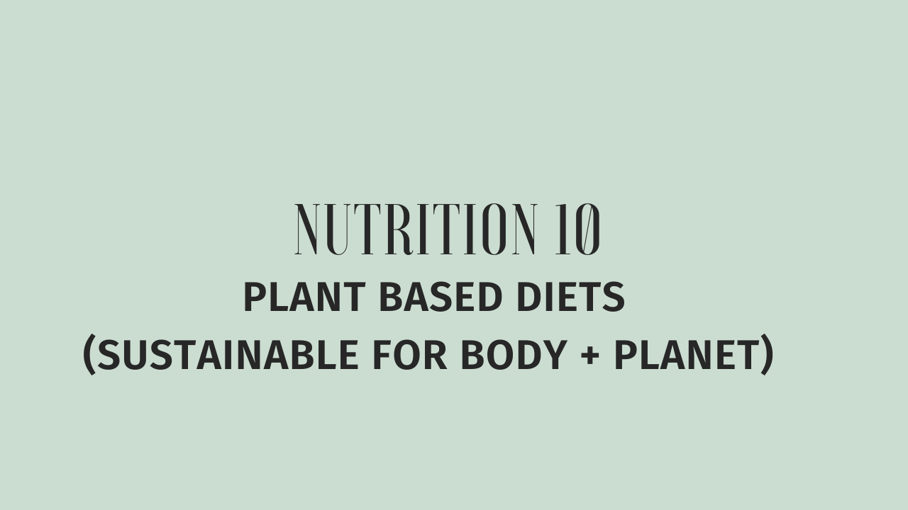 Plant Based Diets