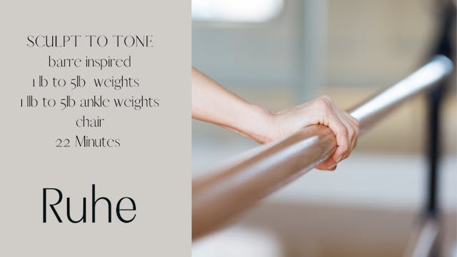 Barre Inspired Sculpt to Tone