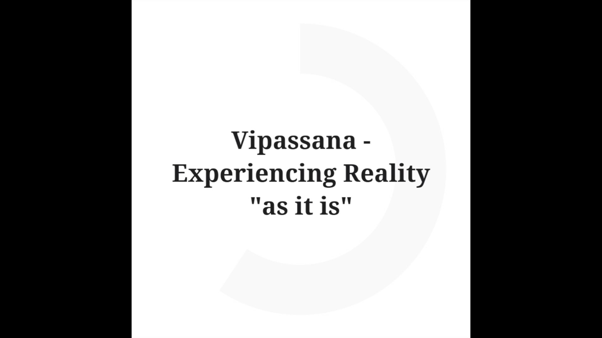 Vipassana - Sleep & Body Scan