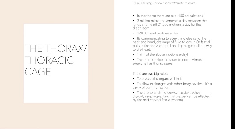 April 29: Cleansing + Thorax Anatomy 5 min lesson