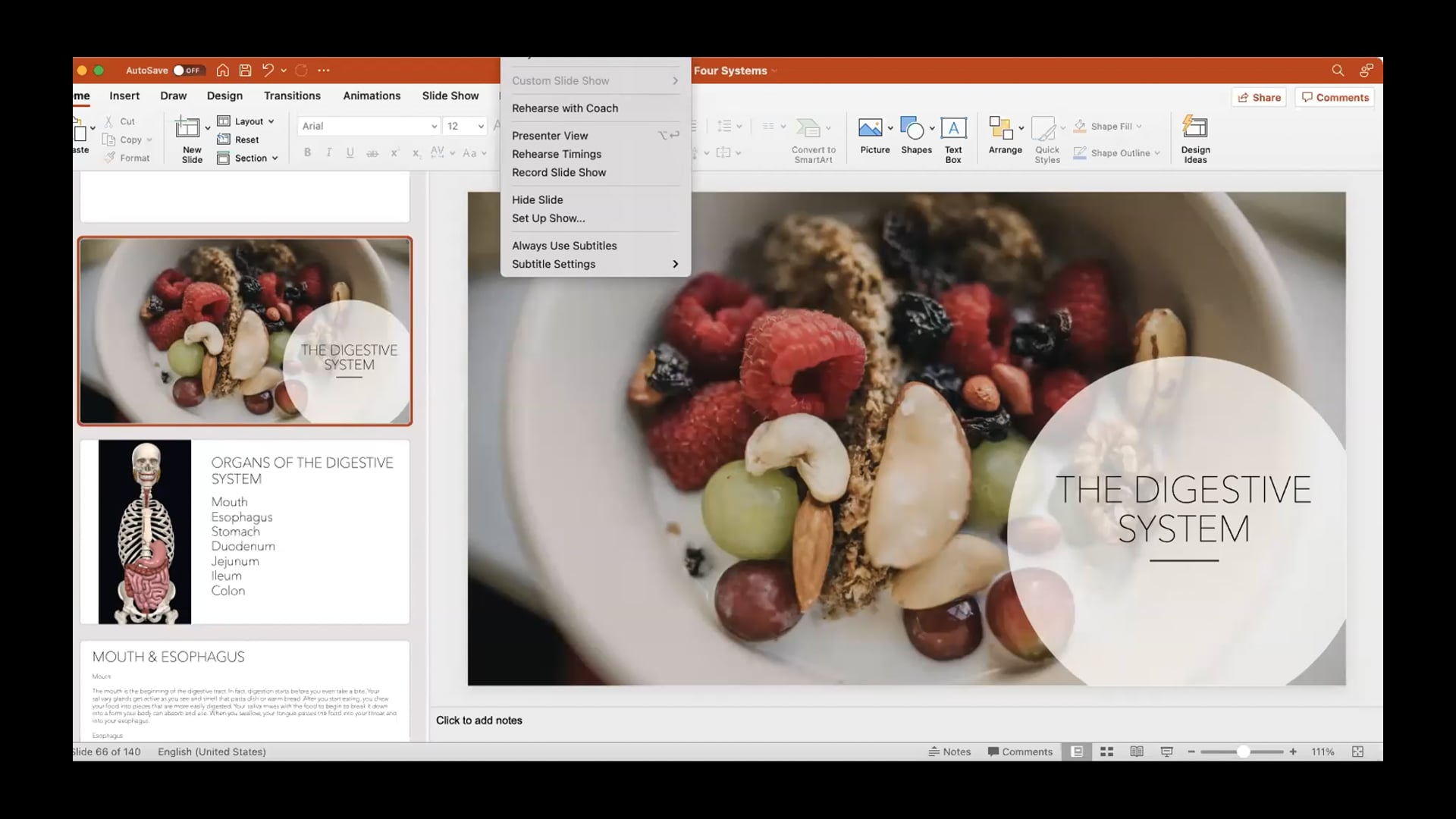 Day Thirteen, Part Two: The Digestive Organs & Food (55 min)