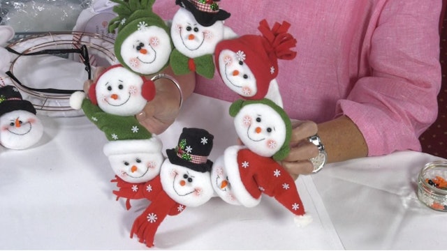 TASTER: ”Heads Up It’s Christmas" Snowman Door Wreath with Gail Penberthy