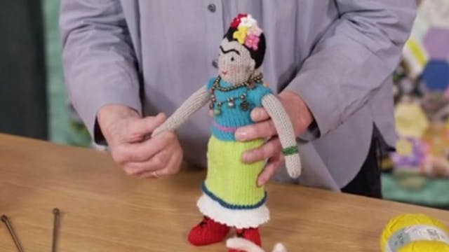 Knitted Frida Kahlo Doll with Fiona G...