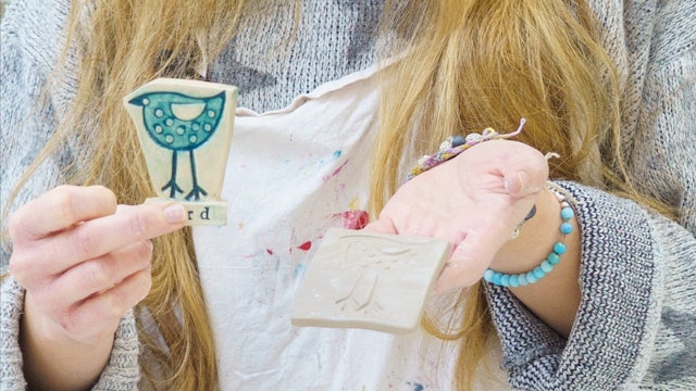 How to block print onto clay with Holly Jones