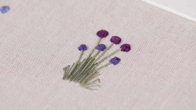Creating Embroidered Flower Stems wit...