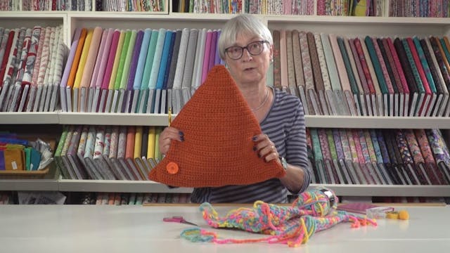 Crochet Triangle Huggy Cushion with J...