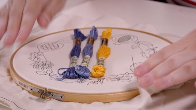 TASTER: Sampler Wreath Embroidery Workshop Satin Stitch with Niamh Wimperis