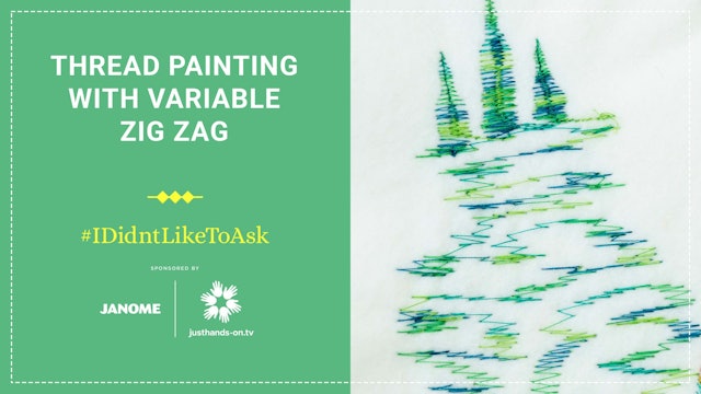 Thread Painting with Variable Zigzag