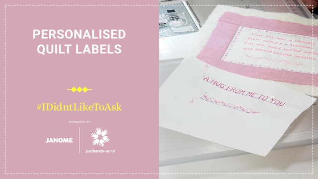 Personalised Quilt Labels