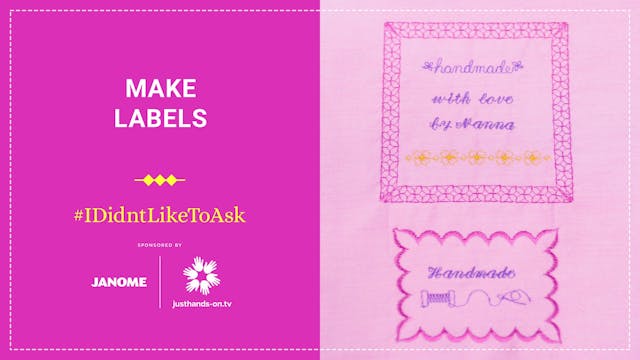 Make Labels for your Quilt on your Se...