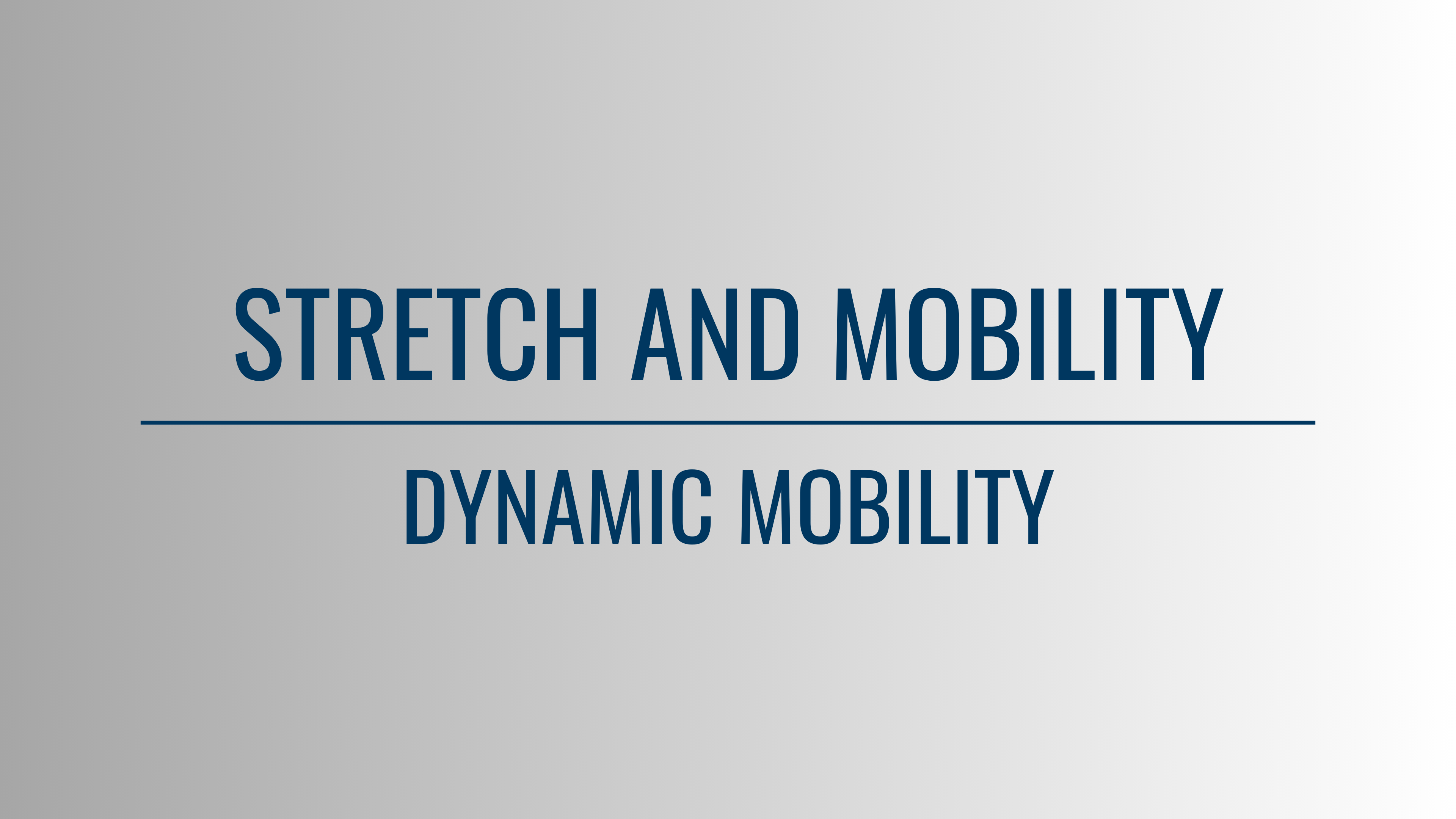 STRETCH AND MOBILITY - DYNAMIC MOBILITY