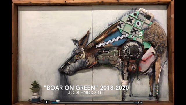 Boar on Green 2020 by Jodi Endicott
