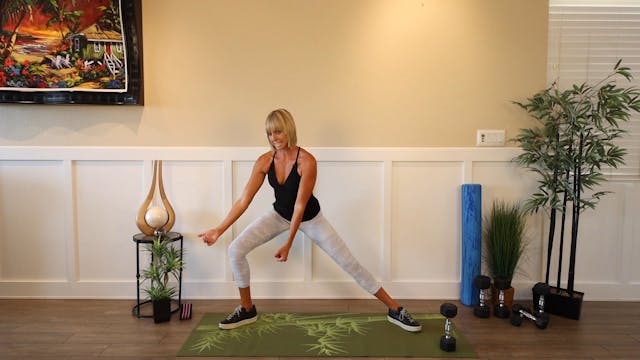 Side Lunge with Single Dumbbell Bicep...