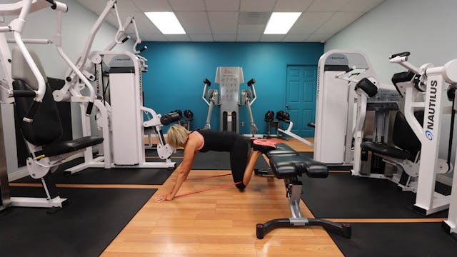 Inverted Leg Extensions with Band Gym