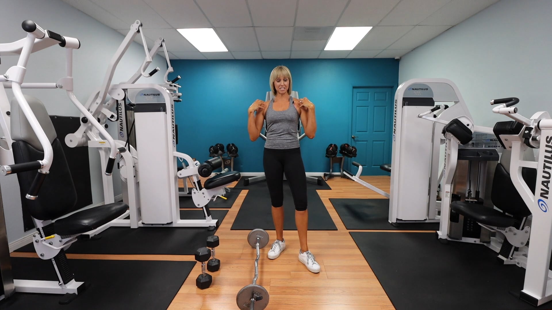 Drag Curls with Barbell and Dumbbells Gym