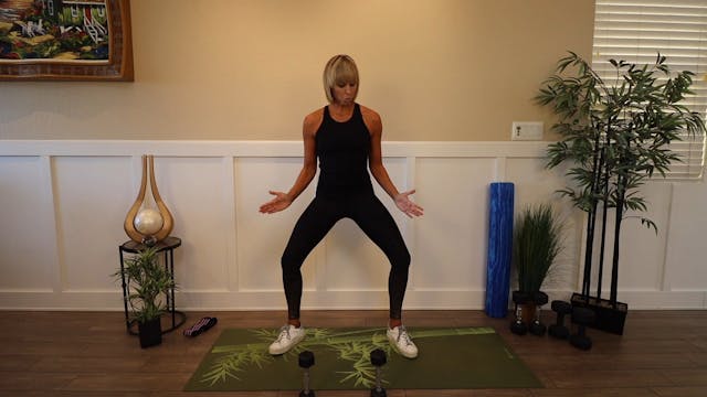 Squat with Dumbbell Front Raise