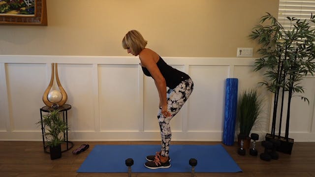 Dumbbell Double Ski Kicks