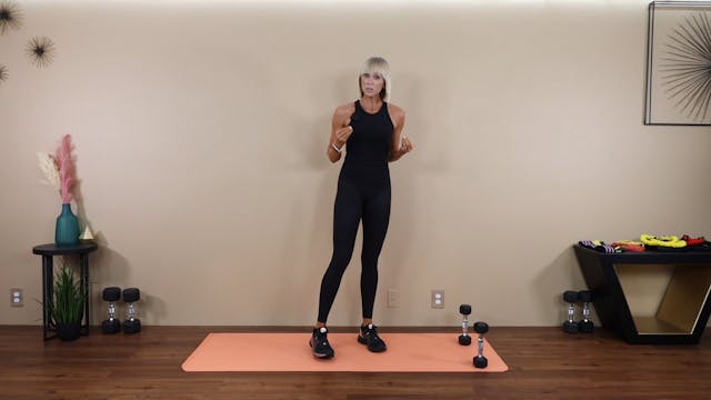 Dumbbell Double Ski Kicks