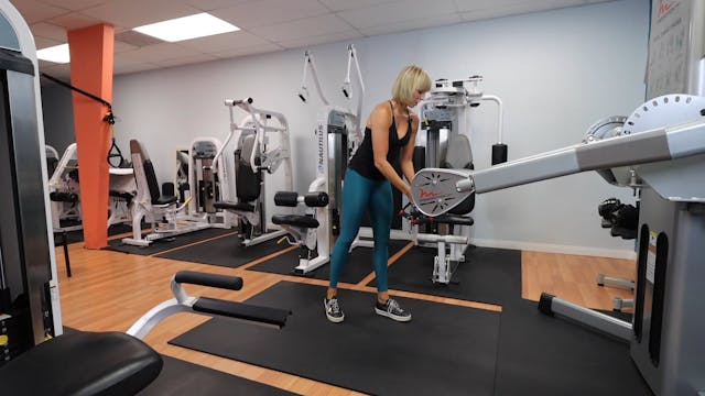 Cable Machine Double Arm Ski Kicks Gym