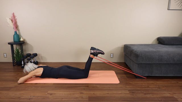 Prone Hamstring Curl with Band - Demo