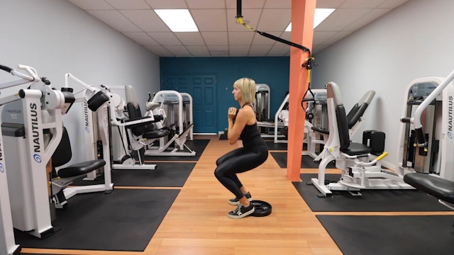 Heels Elevated Squats Front Loaded - Demo