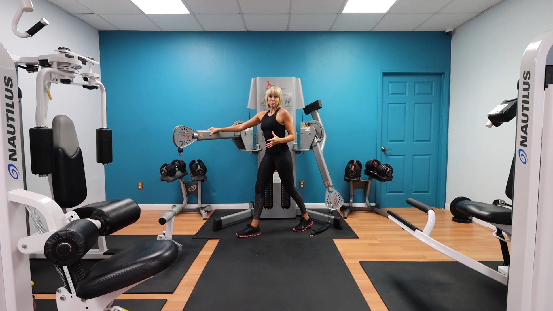 Cable Machine Run Lunge Gym