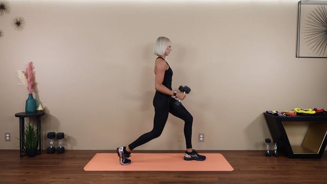 Stationary Lunge with Dumbbell Bicep ...