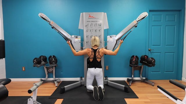 Cable Machine Kneeling Wide Pulldowns...