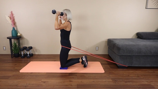Quad Poppers with Band and Overhead Press