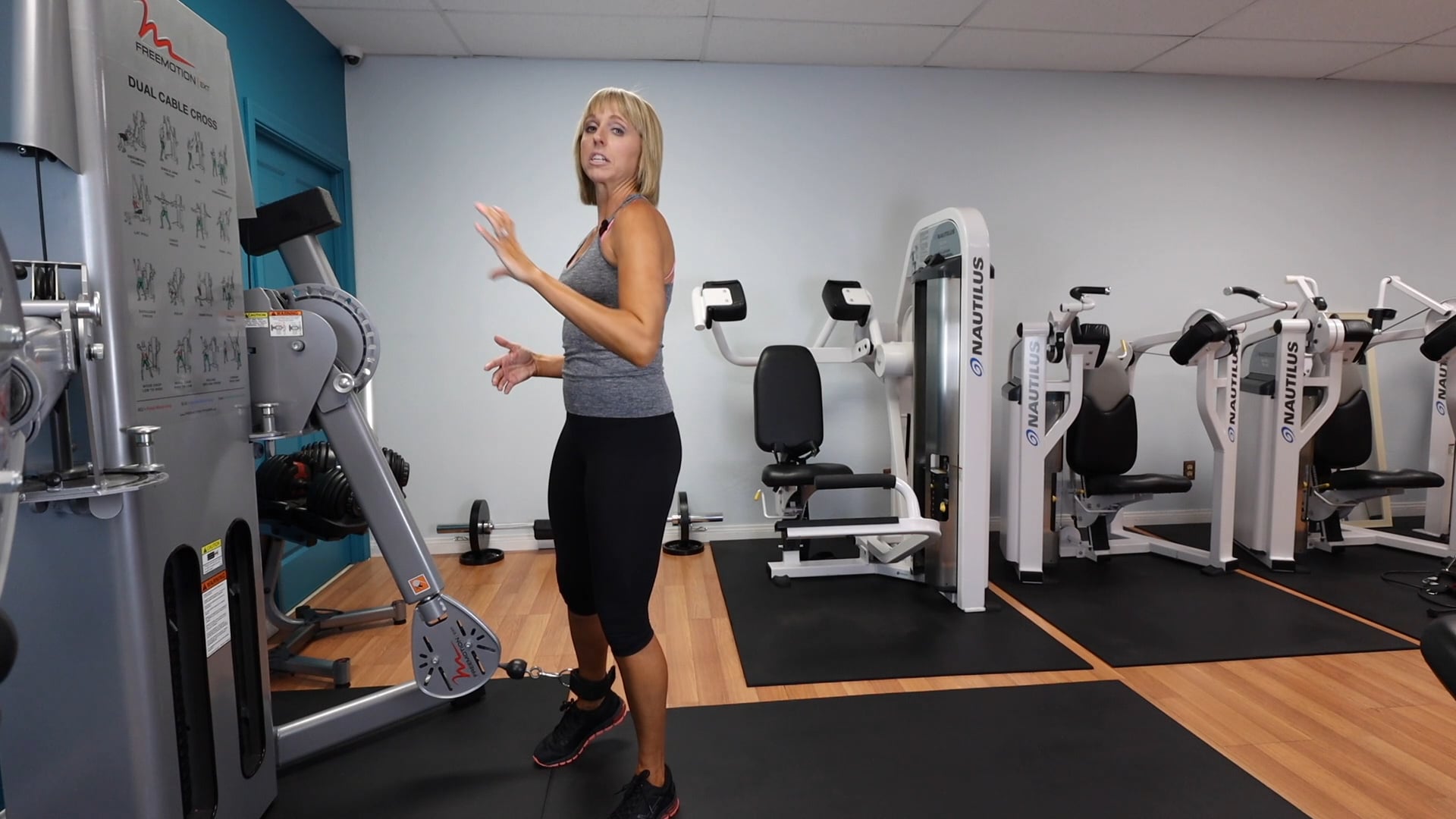 Cable Machine Side Lunge with Inner Thigh Pull Gym