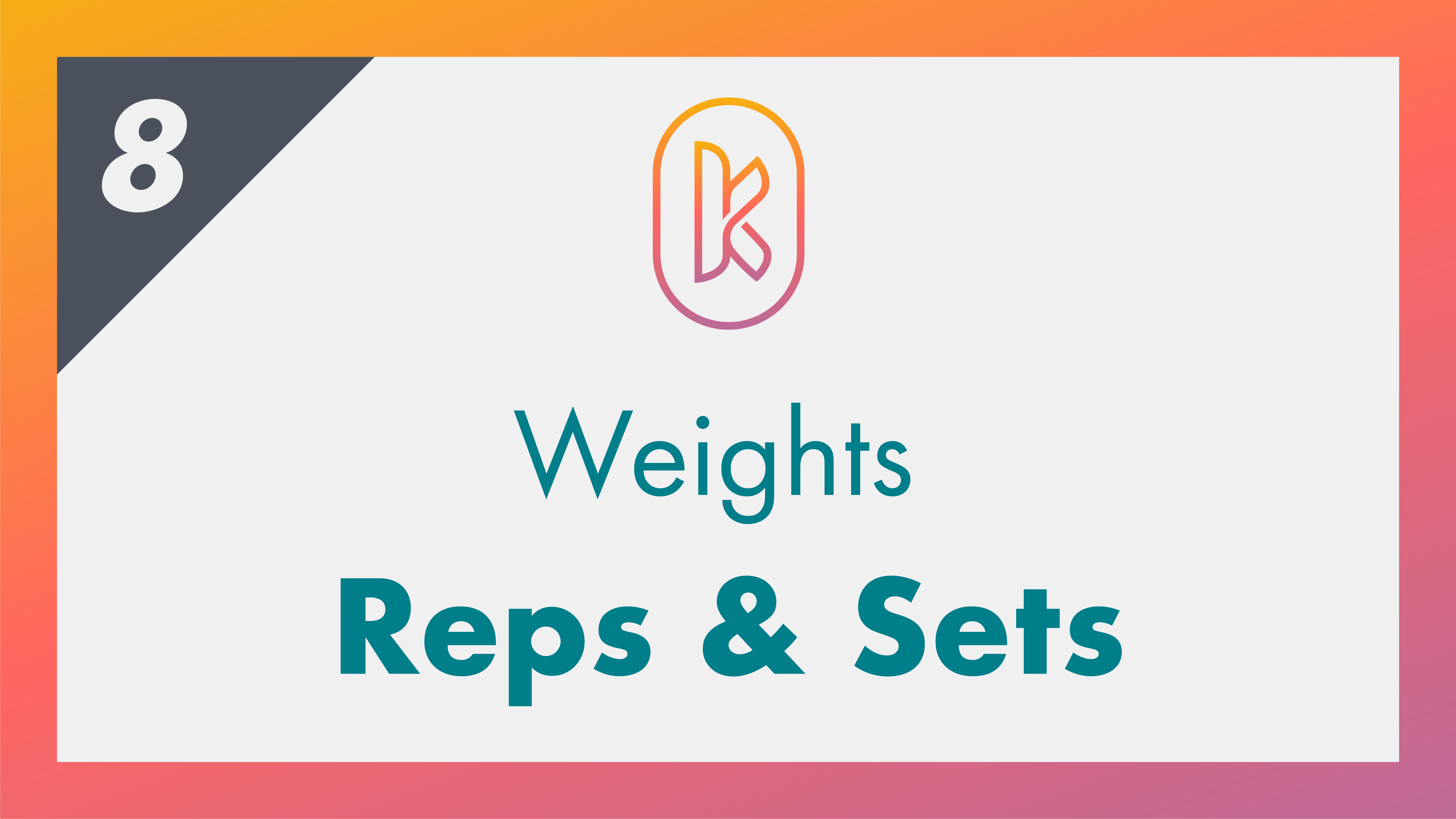 Weights Reps and Sets