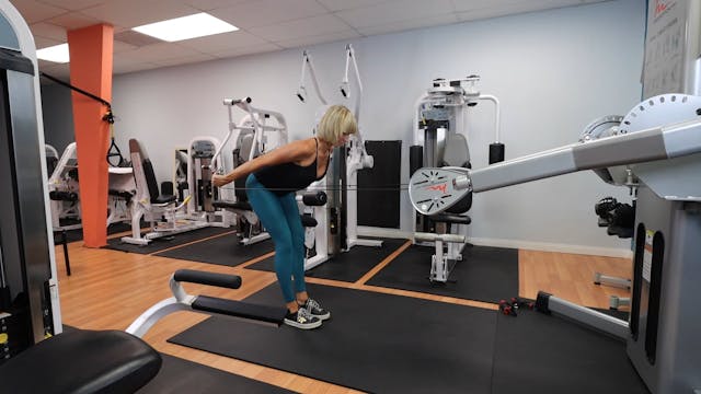 Cable Machine Double Arm Ski Kicks - ...