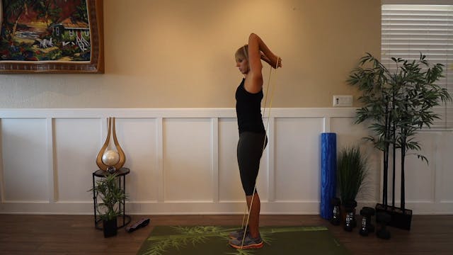 Overhead Tricep Extension with Long Band