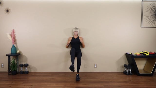 Wall Squat with Leg Extension - Demo