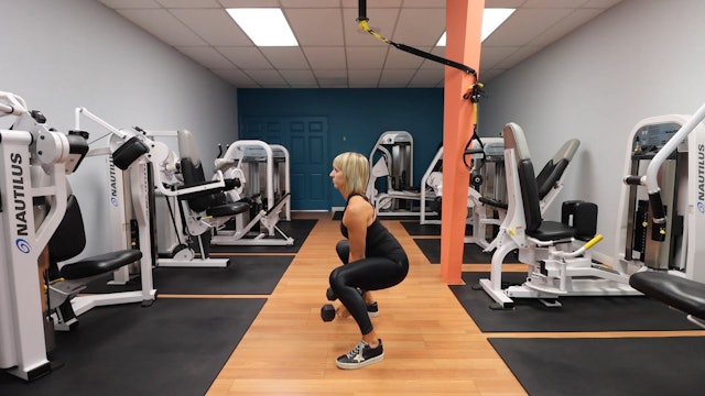 Squat with Dumbbell Bicep Curls - Demo