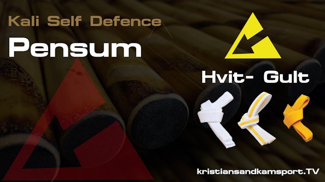 Kali Self Defence- Pensum Hvit- Gult
