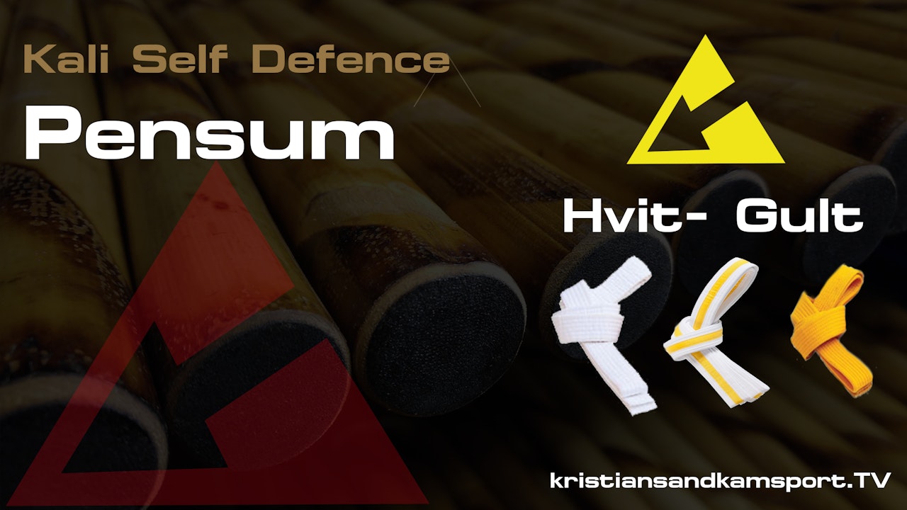 Kali Self Defence- Pensum Hvit- Gult