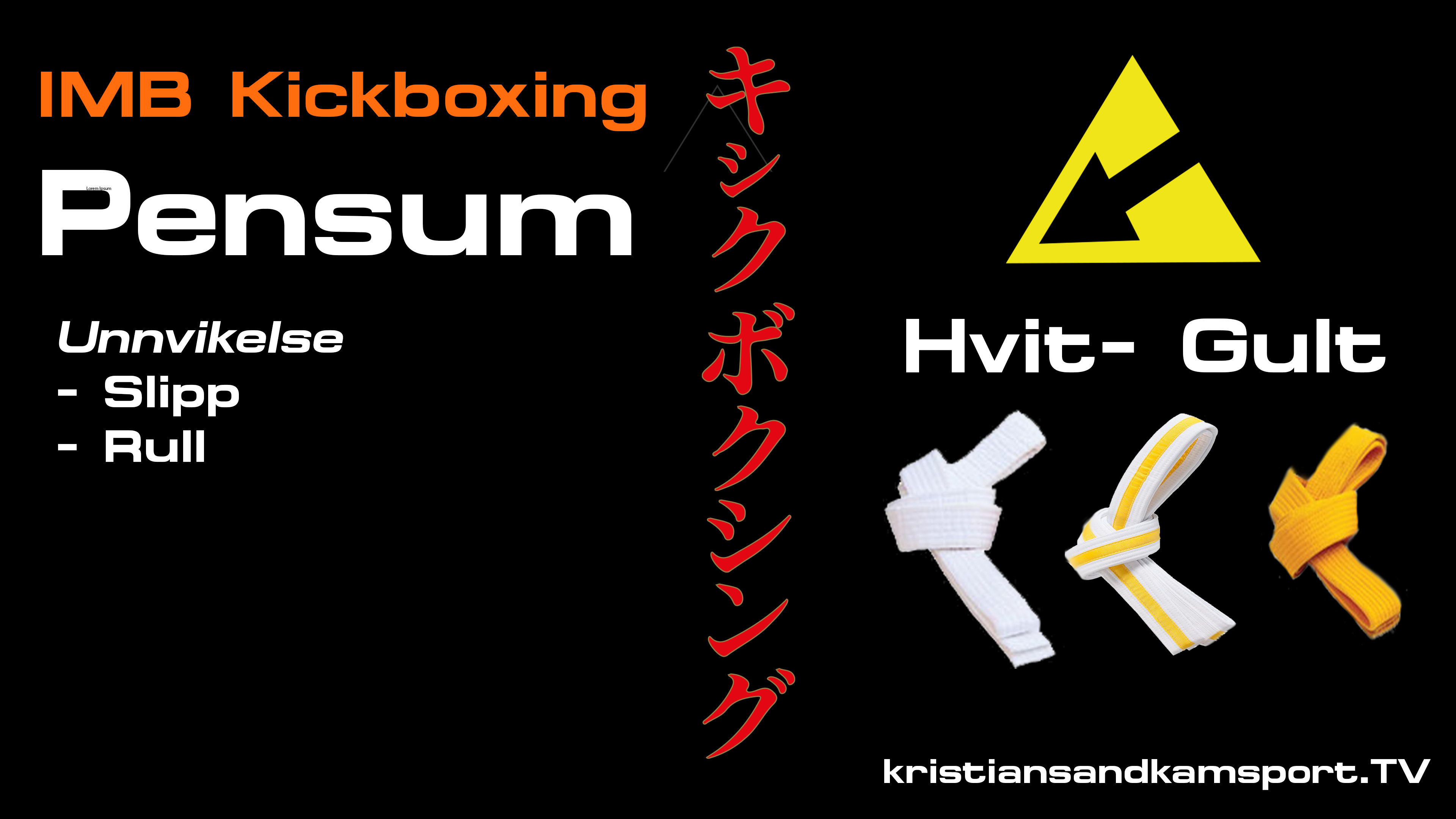Kickboxing- Pensum Slipp & Rull