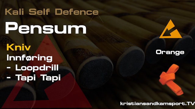 Kali Self Defence- Pensum Orange- Loop drill & Tapi Tapi Basic