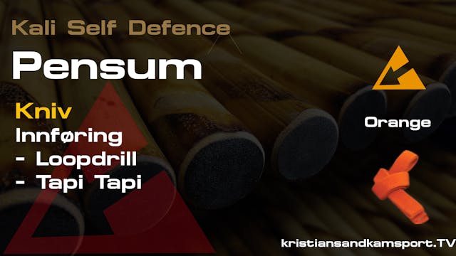 Kali Self Defence- Pensum Orange- Loo...