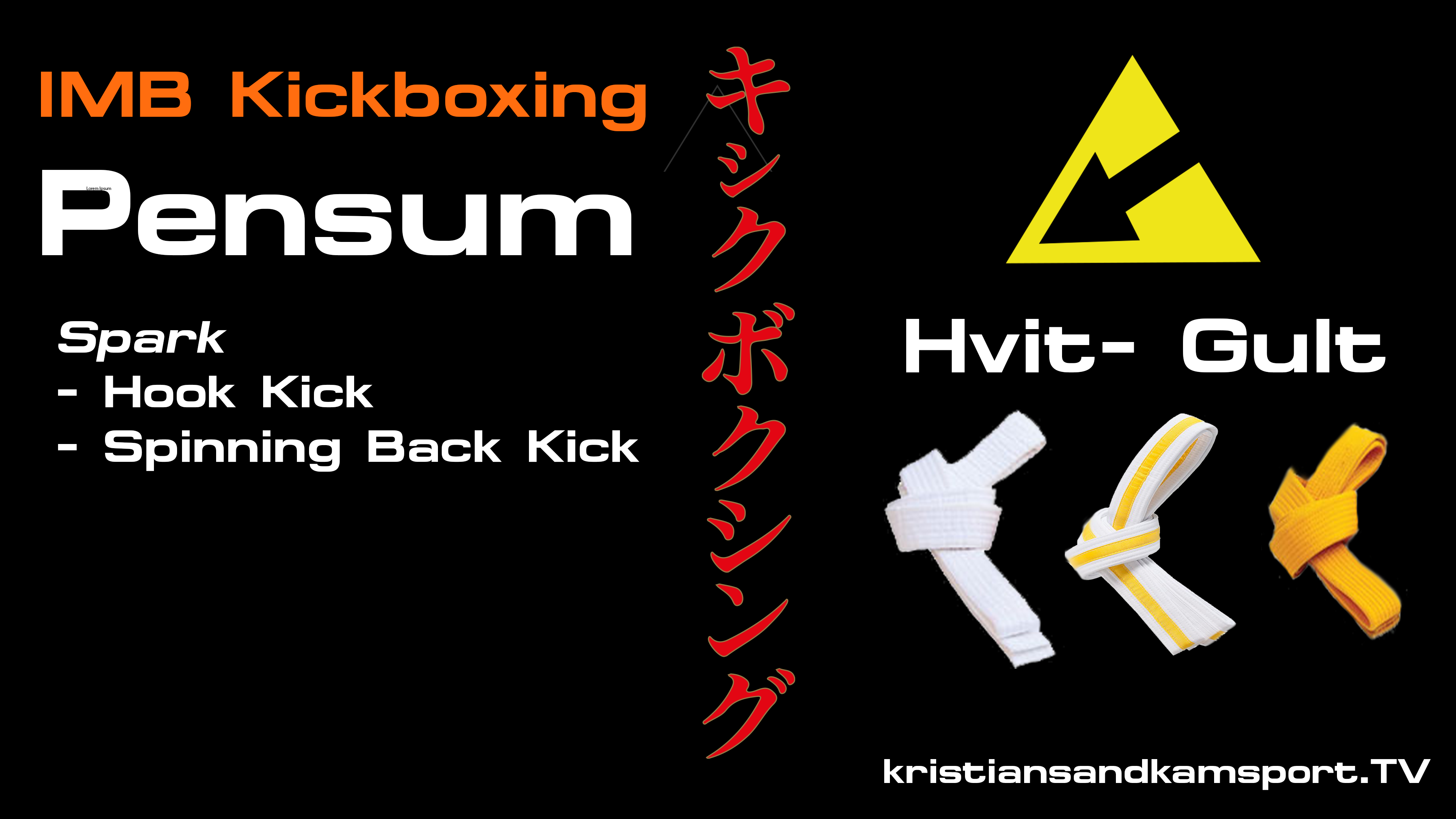 Pensum- Hook Kick & Spinning Back Kick