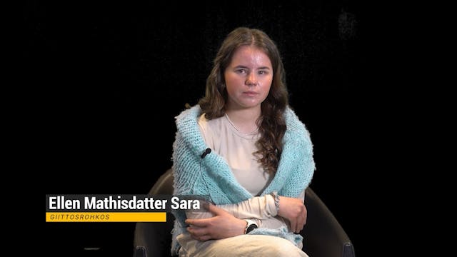 Evangeliet på samisk med Ellen M Sara...