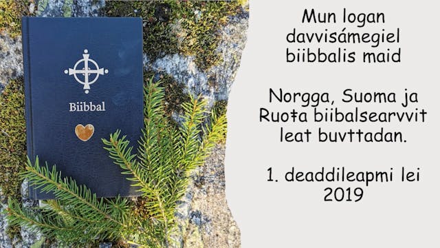 Evangeliet på samisk med Ellen M Sara...