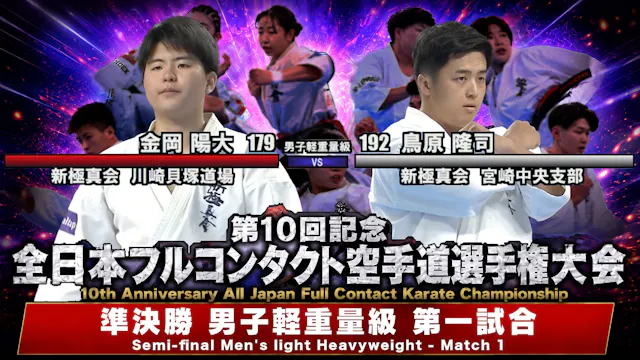 〈実況解説〉JFKO全日本 準決勝【男子軽重量級 第一試合】