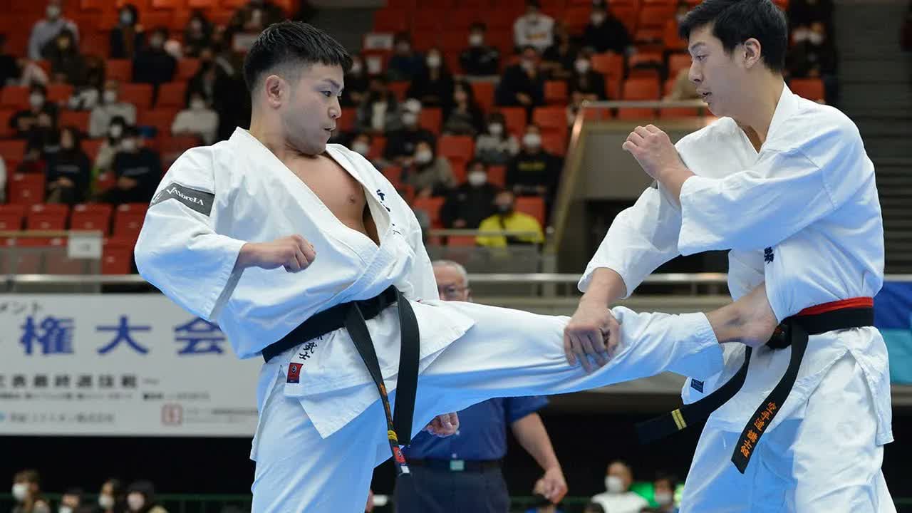 【新極真会】第53回全日本大会　男子３回戦　田中vs緑　SHINKYOKUSHINKAI KARATE