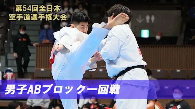 【新極真会】第54回全日本大会 　男子ABブロック一回戦　SHINKYOK...