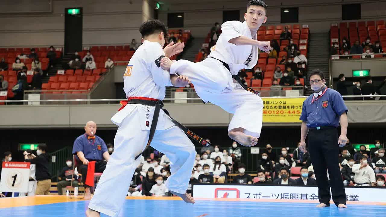 【新極真会】第53回全日本大会　第1回戦　堀江vs山内　SHINKYOKUSHINKAI KARATE