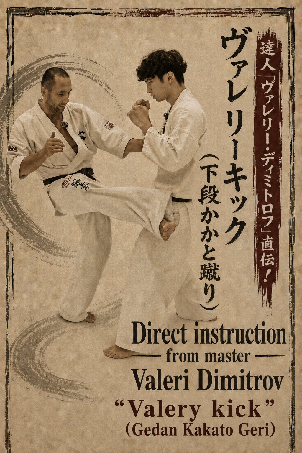 A Master's Ultimate Technique 「Valeri Dimitrov ② Gedan Kakato Geri  Valeri kick」