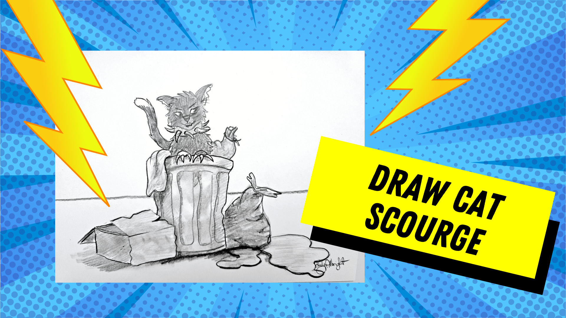 Cat! Draw a naughty cat named Scourge Emily Albright ARTIST